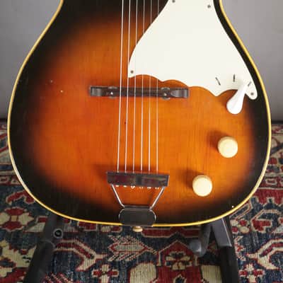 Harmony Stratotone Mercury 1960s - Red Sunburst w /video image 5