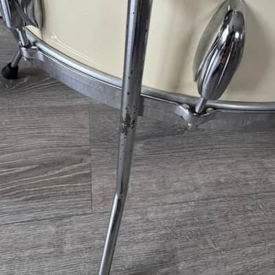 Gretsch Vintage Early 1980s 16x18 (18 Diameter) Floor Tom Jasper Shell White Nitron 100% Original Except Heads image 5