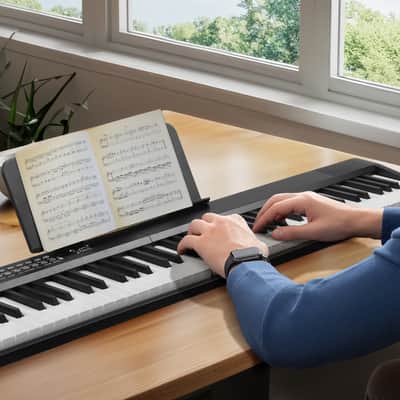 🎹Portable 88 Key Foldable Electric Piano / Keyboard MIDI, USB, Soft Case / Gig Bag, Microphone, & Sustain Pedal!🎹 image 12