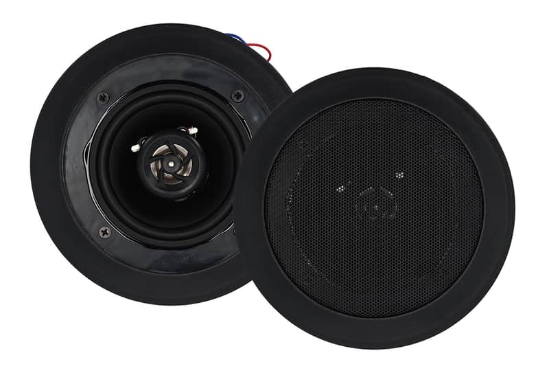 2) Rockville CC4T Black 4" Commercial 70v Ceiling Speakers For Restaurant image 1