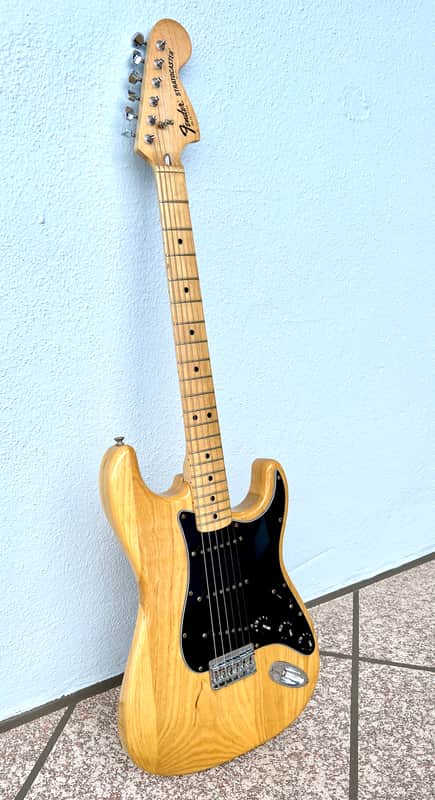 Fender Stratocaster Hardtail Maple Fretboard 1976 Natural finish all original image 1