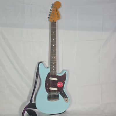 Squier by Fender Classic Vibe '60s Mustang Sonic Blue Poplar Maple 6 String image 2
