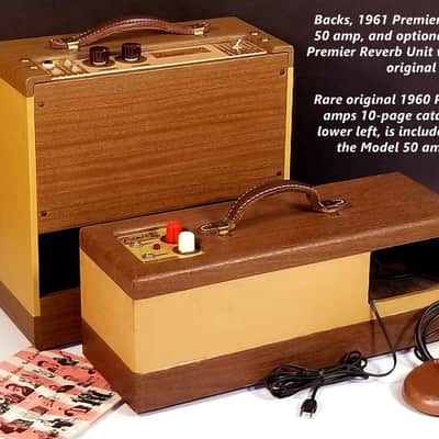 Vintage 1961 Premier Model 50 amp, guitar & harp. Clean, mean, pristine. And with tone to die for! image 9