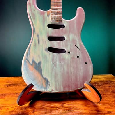Warmtone Custom Guitars Strat Style Body & Neck W/ Case "Old Winter" Nitro image 2