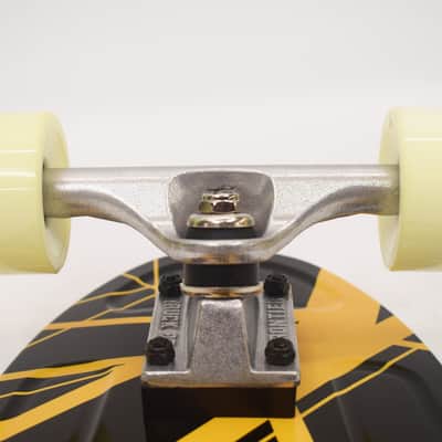 EVH Black With Yellow Stripes Skateboard Made in the USA by Aluminati Boards image 8