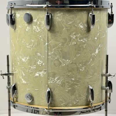 Gretsch 20/13/16/6.5x14" 1951 Round Badge 3-Ply Drum Set - White Marine Pearl image 25