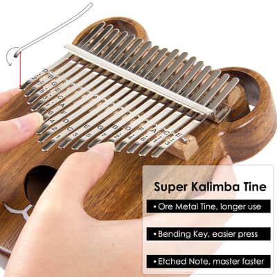 17 Keys Solid Walnut Kalimba Thumb Piano image 6