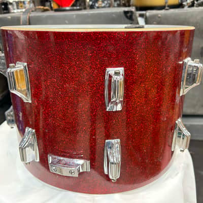 Rogers 10" deep X 14" head Marching Snare Drum (175-1265) 60's - Red Sparkle Bild 19