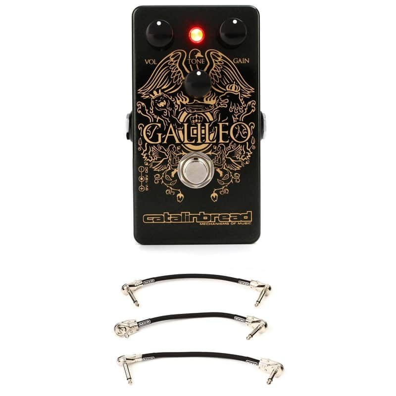 Catalinbread Galileo Treble Boost Overdrive Pedal with 3 Patch Cables image 1
