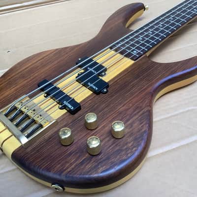 Samick Vintage 5 string bass 90’s / alembic construction style gorgeous wood image 9