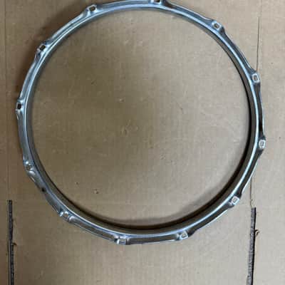 Unbranded 14.5" 12-Lug Triple-Flanged Drum Hoop Rim Chrome Steel - Used image 9