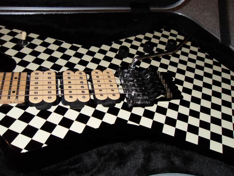 Ibanez Custom Checker Board Ibanez Destroyer 2018 black and white image 1