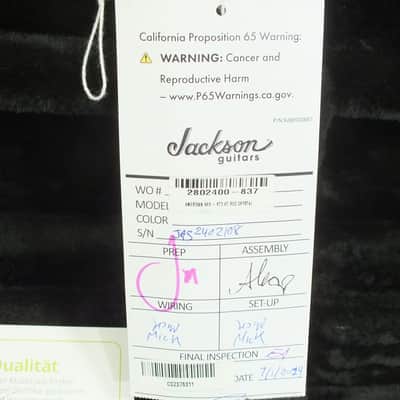 Jackson Virtuoso American Series HT Red Crystal 2024 image 3