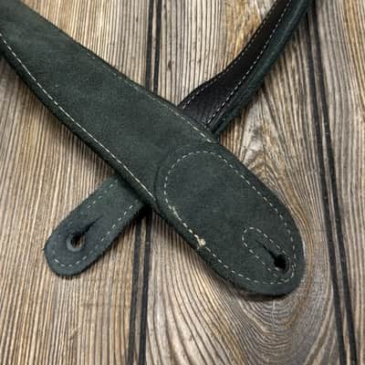 Fender Custom Shop Guitar Bass Strap Black Leather 2" Strat Tele image 3