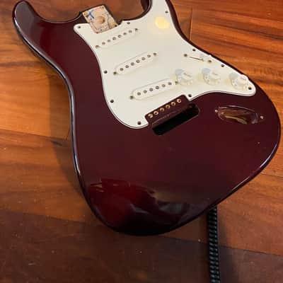 Fender MIM Standard Strat Midnight Wine Burgundy US Spec 2 7/32 Stratocaster Body image 10