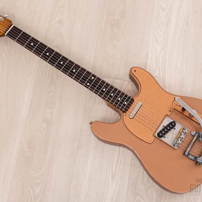 Snakehead T-Style Double Cutaway, MJT Body & Fender-Licensed Musicraft Neck, Copper Lacquer w/ Bigsby, Porter Pickups, Case image 12