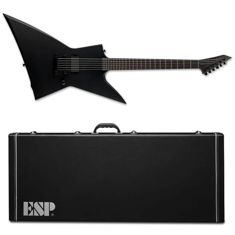 ESP LTD EX Black Metal Black Satin EMG + ESP EX Hard Case! Brand New! image 1
