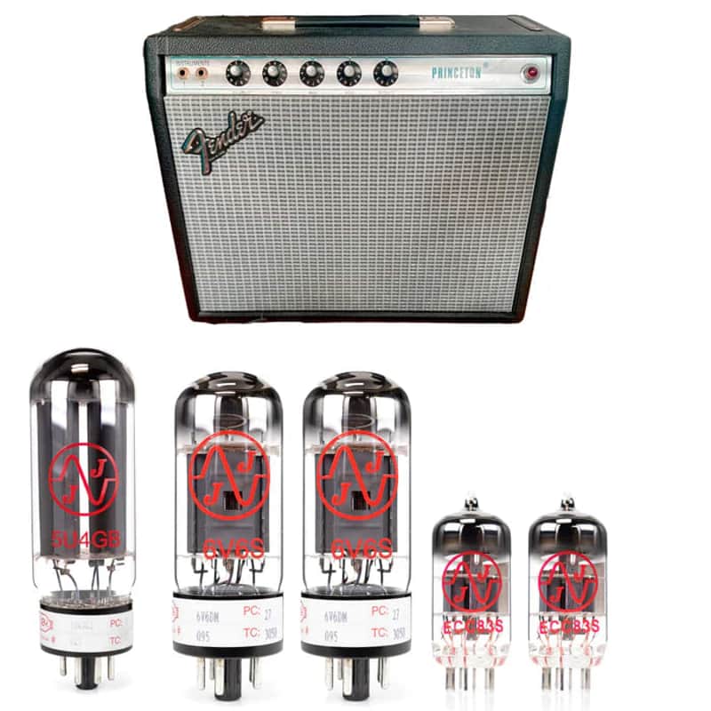 Fender Princeton Silverface (no reverb) Tube Kit - JJ Kit image 1