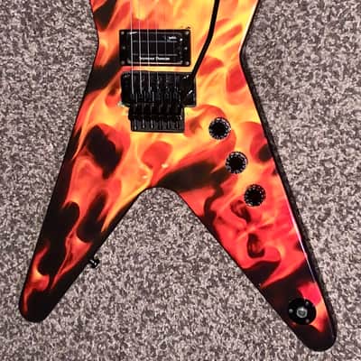 Dean Dime O Flame Graphic dimebag Darrell electric guitar ml Floyd rose image 3