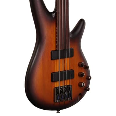 Ibanez SRF700 Portamento Fretless Bass Guitar Brown Burst image 9