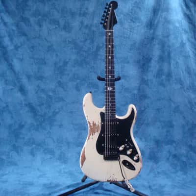 Custom Strat Nitro White Relic "Stars & Skull" 2018 image 7