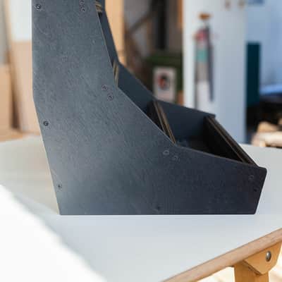 2 Many Synths 12U 126HP Solid Oak Eurorack in Black Linseed Oil image 4