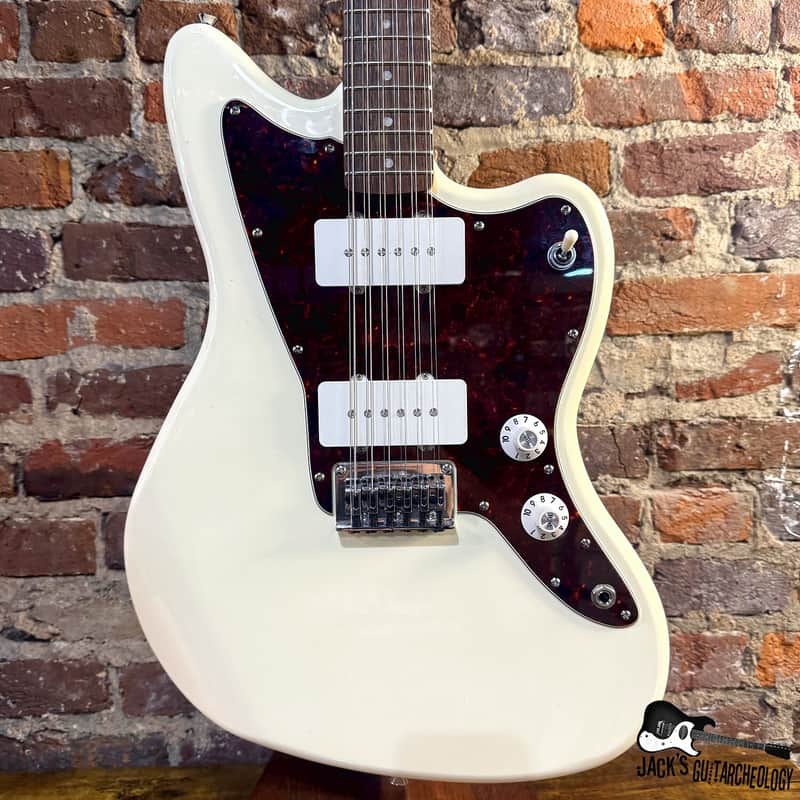 Squier Paranormal Jazzmaster XII Electric Guitar (2020s - Olympic White) image 1