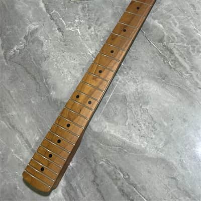 Custom 24.75 inch short scale roasted flame maple electric guitar neck 22 fret image 6
