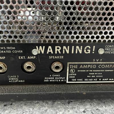 Ampeg SVT "Black Line" 300-Watt Bass Amp Head 1972 - 1975 - Black image 18