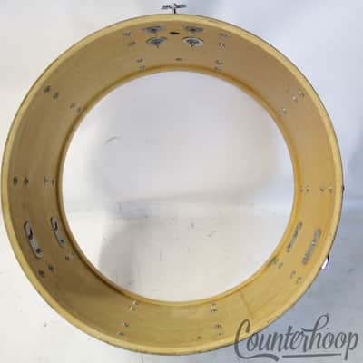 Slingerland 24x14"Buddy Rich Bass Drum 3Ply Chrome Over Wood USA COW Vintage 70s image 12