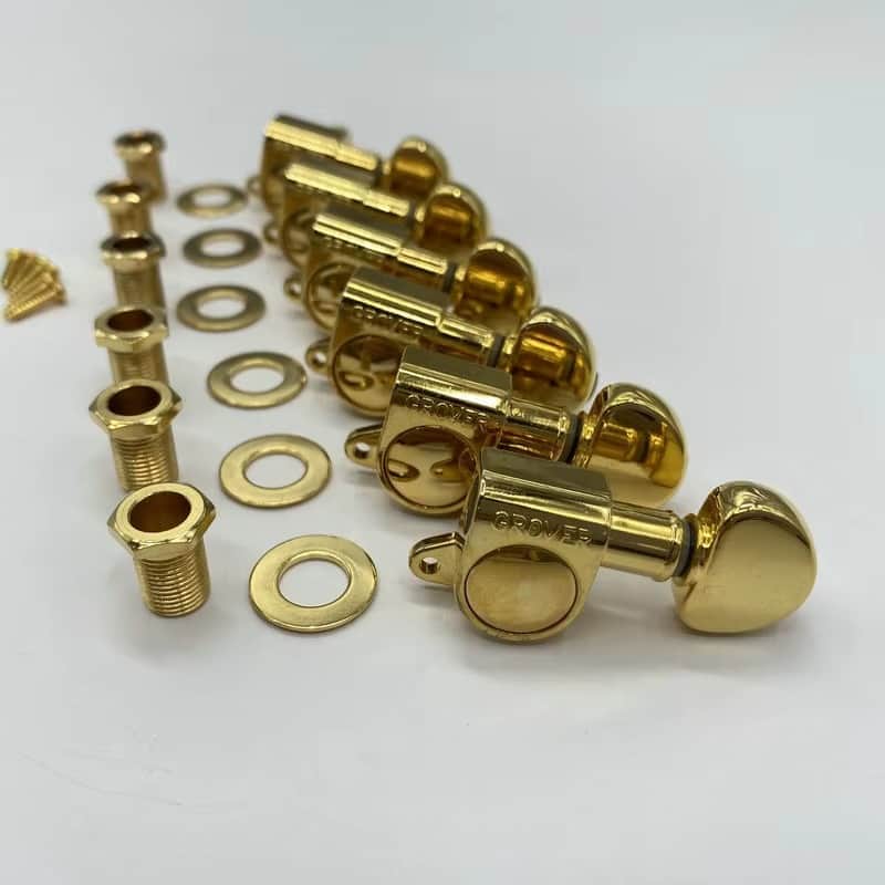 Grover Gold 6R Inline Guitar Tuning Pegs Machine Heads Keys image 1