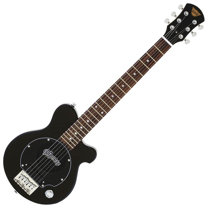 Pignose PGG-200-BK Basswood Body Bolt-On Maple Neck Mini/Travel Built-In Amp 6-String Electric Guitar w/Gig Bag image 1