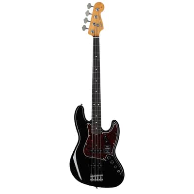 Fender Vintera II '60s Jazz Electric Bass, Rosewood Fingerboard (with Gig Bag), Black image 4