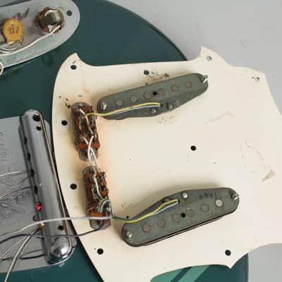Fender Competition Mustang Solid Body Electric Guitar (1971), ser. #320028, original grey hard shell case. image 17