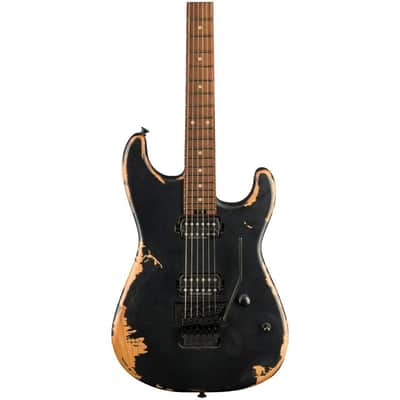 Charvel ProMod Relic San Dimas Style 1 HH FR PF Pau Ferro Electric Guitar - Weatherd Black image 5