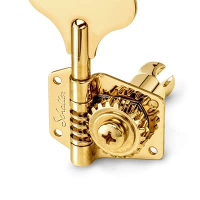 Schaller Germany 2x2 Vintage-Style Bass Tuners for Music Man/Gibson/G&L, GOLD image 1