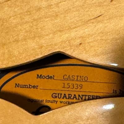 1991 Epiphone Casino - Made In Japan/Terada Factory - 100% Original W/New Case image 16