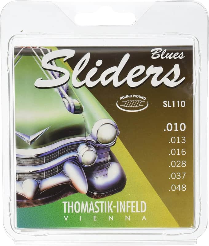 Thomastik-Infeld SL110 Blues Sliders Round Wound Nickel Electric Guitar Strings Medium Light (.010-.048) image 1
