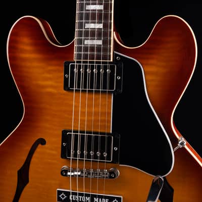 Pre-Owned 2022 Gibson ES-335 Figured Iced Tea with OHSC image 7