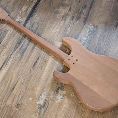 Unbranded Solid Mahogany Bass Guitar Body Neck Blank Project Unfinished image 14