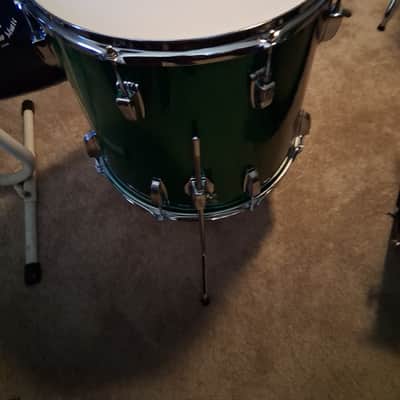 Ludwig Leedy Rogers Custom drum set 50's 60's 70's - Green sparkle image 10
