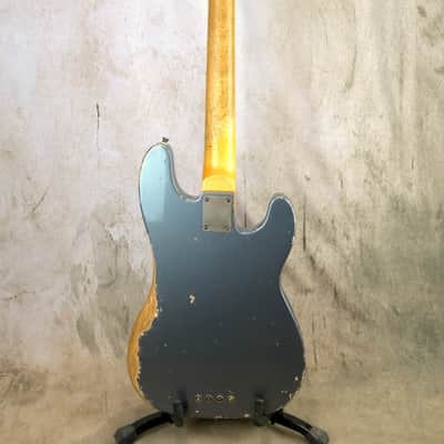 Alnus Bass luthier Made '51 P Bass - Aged Charcoal Frost Metallic image 15
