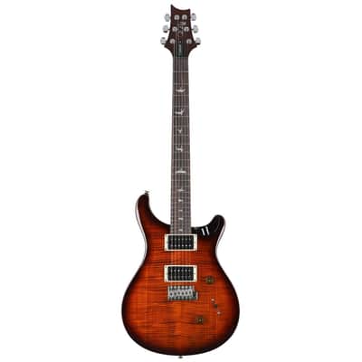 PRS Paul Reed Smith SE Custom 24 Electric Guitar (with Gig Bag), Exclusive Orange Tiger Smokeburst image 3