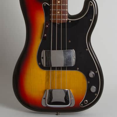Fender  Precision Bass Solid Body Electric Bass Guitar (1976), ser. #76-51232, original black tolex hard shell case. image 3