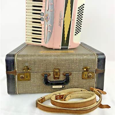 Generalfisa Pink *Vintage 48 Bass 17" Accordion* [EXCELLENT] George Riddle 1970s/80s - Pink image 13