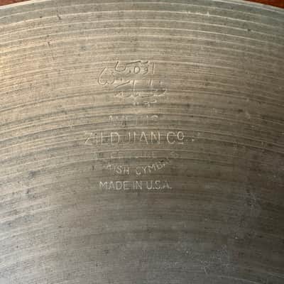 Exc 50’s Zildjian 13" A. Zildjian Small Stamp Hi-Hat Cymbals (Pair) 550g top 600g bottom image 4