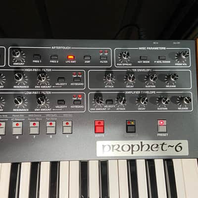 Sequential Prophet-6 49-Key 6-Voice Polyphonic Synthesizer 2018 - 2020 - Black with Wood Sides image 5