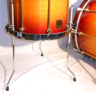 Vintage 1993 GMS Grand Master Series Drumset Cherry Sunburst Lacquer 22",14",12",10" image 9