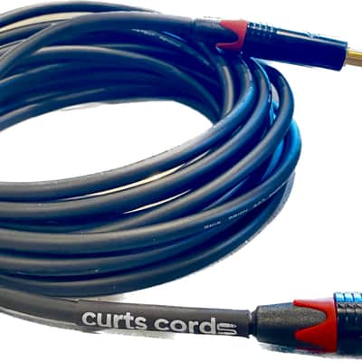 Curts Cords 18' Mogami Gold Guitar/Instrument cable with 1/4" Neutrik Gold Angle to Straight Plugs image 3