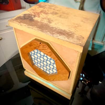 Rotary Connection 1x15 mcm guitar speaker semi open cab. Lights Up! Vintage CTS 8 ohm speaker. Real Hardwood. 2026 - Blonde/wood image 11